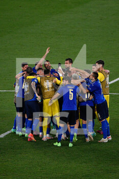 2021-06-16 - exultation of the Italian players at the end of the match during the UEFA Euro 2020 Group A - Italy vs Switzerland at the Olimpic Stadium in Rome. - UEFA EURO 2020 GROUP A - ITALY VS SWITZERLAND - UEFA EUROPEAN - SOCCER