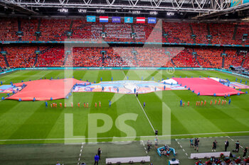 2021-06-17 - Banners before the match during the UEFA Euro 2020, Group C football match between Netherlands and Austria on June 17, 2021 at the Johan Cruijff ArenA in Amsterdam, Netherlands - Photo Marcel ter Bals / Orange Pictures / DPPI - UEFA EURO 2020, GROUP C - NETHERLANDS VS AUSTRIA - UEFA EUROPEAN - SOCCER