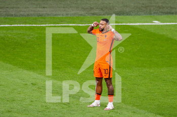 2021-06-17 - Memphis Depay of the Netherlands celebrates after scoring his sides first goal during the UEFA Euro 2020, Group C football match between Netherlands and Austria on June 17, 2021 at the Johan Cruijff ArenA in Amsterdam, Netherlands - Photo Marcel ter Bals / Orange Pictures / DPPI - UEFA EURO 2020, GROUP C - NETHERLANDS VS AUSTRIA - UEFA EUROPEAN - SOCCER