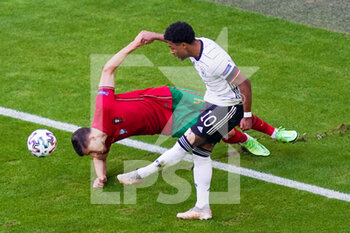2021-06-19 - Ruben Dias of Portugal and Serge Gnabry of Germany during the UEFA Euro 2020, Group F football match between Portugal and Germany on June 19, 2021 at Allianz Arena in Munich, Germany - Photo Andre Weening / Orange Pictures / DPPI - UEFA EURO 2020, GROUP F - PORTUGAL VS GERMANY - UEFA EUROPEAN - SOCCER