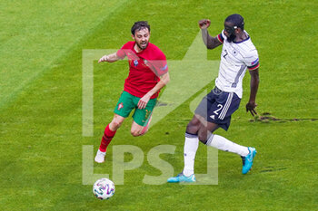 2021-06-19 - Bernardo Silva of Portugal and Antonio Rudiger of Germany during the UEFA Euro 2020, Group F football match between Portugal and Germany on June 19, 2021 at Allianz Arena in Munich, Germany - Photo Andre Weening / Orange Pictures / DPPI - UEFA EURO 2020, GROUP F - PORTUGAL VS GERMANY - UEFA EUROPEAN - SOCCER