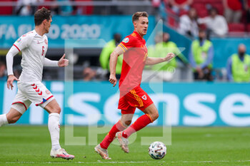 2021-06-26 - Aaron Ramsey of Wales during the UEFA Euro 2020, round of 16 football match between Wales and Denmark on June 26, 2021 at the Johan Cruijff ArenA in Amsterdam, Netherlands - Photo Marcel ter Bals / Orange Pictures / DPPI - UEFA EURO 2020, ROUND OF 16 - WALES AND DENMARK - UEFA EUROPEAN - SOCCER