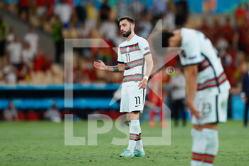 2021-06-27 - Bruno Fernandes of Portugal during the UEFA EURO 2020, Round of 16 football match between Belgium and Portugal on June 27, 2021 at La Cartuja stadium in Seville, Spain - Photo Joaquin Corchero / Spain DPPI / DPPI - UEFA EURO 2020, ROUND OF 16 - BELGIUM VS PORTUGAL - UEFA EUROPEAN - SOCCER