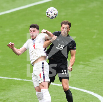 2021-06-29 - Declan Rice of England and Leon Goretzka of Germany during the UEFA Euro 2020, round of 16 football match between England and Germany on June 29, 2021 at Wembley stadium in London, England - Photo Jurgen Fromme / firo Sportphoto / DPPI - UEFA EURO 2020, ROUND OF 16 - ENGLAND VS GERMANY - UEFA EUROPEAN - SOCCER