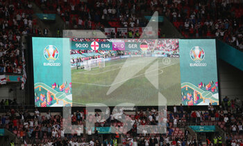 2021-06-29 - Scoreboard at the final whistle during the UEFA Euro 2020, round of 16 football match between England and Germany on June 29, 2021 at Wembley stadium in London, England - Photo Jurgen Fromme / firo Sportphoto / DPPI - UEFA EURO 2020, ROUND OF 16 - ENGLAND VS GERMANY - UEFA EUROPEAN - SOCCER