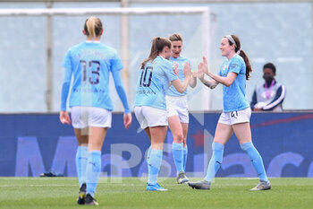 2021-03-11 - Manchester City players celebrate after the goal - FIORENTINA FEMMINILE VS MANCHERSTER CITY - UEFA CHAMPIONS LEAGUE WOMEN - SOCCER