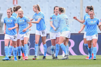 2021-03-11 - Manchester City players celebrate after the goal - FIORENTINA FEMMINILE VS MANCHERSTER CITY - UEFA CHAMPIONS LEAGUE WOMEN - SOCCER