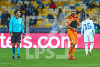 2020-10-20 - Giorgio Chiellini of Juventus during the UEFA Champions League, Group Stage, Group G football match between Dynamo Kiev and Juventus on October 20, 2020 at NSK Olimpiyskiy in Kiev, Ukraine - Photo Andrey Lukatsky / Orange Pictures / DPPI - DYNAMO KIEV VS JUVENTUS - UEFA CHAMPIONS LEAGUE - SOCCER
