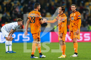 2020-10-20 - Merit Demiral and Federico Chiesa of Juventus during the UEFA Champions League, Group Stage, Group G football match between Dynamo Kiev and Juventus on October 20, 2020 at NSK Olimpiyskiy in Kiev, Ukraine - Photo Andrey Lukatsky / Orange Pictures / DPPI - DYNAMO KIEV VS JUVENTUS - UEFA CHAMPIONS LEAGUE - SOCCER