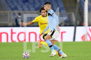 2020-10-20 - ROME, ITALY -  October 20 : Joaquin Correa( 11 ) of SS Lazio in Action during the UEFA Champions League group f soccer match between SS Lazio and Borussia Dortmund at Stadio Olimpico on October 20,2020 in Rome,Italy - SS LAZIO VS BORUSSIA DORTMUND - UEFA CHAMPIONS LEAGUE - SOCCER