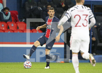 2020-10-20 - Alessandro Florenzi of PSG during the UEFA Champions League, Group Stage, Group H football match between Paris Saint-Germain (PSG) and Manchester United (Man U) on October 20, 2020 at Parc des Princes stadium in Paris, France - Photo Jean Catuffe / DPPI - PARIS SAINT-GERMAIN (PSG) VS MANCHESTER UNITED (MAN U) - UEFA CHAMPIONS LEAGUE - SOCCER