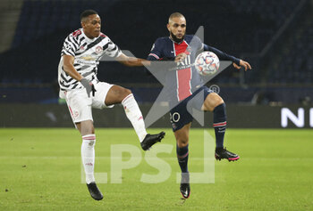 2020-10-20 - Anthony Martial of Manchester United, Layvin Kurzawa of PSG during the UEFA Champions League, Group Stage, Group H football match between Paris Saint-Germain (PSG) and Manchester United (Man U) on October 20, 2020 at Parc des Princes stadium in Paris, France - Photo Jean Catuffe / DPPI - PARIS SAINT-GERMAIN (PSG) VS MANCHESTER UNITED (MAN U) - UEFA CHAMPIONS LEAGUE - SOCCER