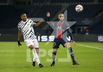 2020-10-20 - Anthony Martial of Manchester United, Layvin Kurzawa of PSG during the UEFA Champions League, Group Stage, Group H football match between Paris Saint-Germain (PSG) and Manchester United (Man U) on October 20, 2020 at Parc des Princes stadium in Paris, France - Photo Jean Catuffe / DPPI - PARIS SAINT-GERMAIN (PSG) VS MANCHESTER UNITED (MAN U) - UEFA CHAMPIONS LEAGUE - SOCCER