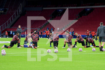 2020-10-21 - Team Liverpool during warm-up before the UEFA Champions League, Group Stage, Group D football match between Ajax and Liverpool on October 21, 2020 at Johan Cruijff ArenA in Amsterdam, Netherlands - Photo Gerrit van Keulen / Orange Pictures / DPPI - AJAX VS LIVERPOOL - UEFA CHAMPIONS LEAGUE - SOCCER