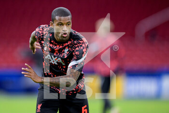 2020-10-21 - Georginio Wijnaldum of Liverpool FC warms-up before the UEFA Champions League, Group Stage, Group D football match between Ajax and Liverpool on October 21, 2020 at Johan Cruijff ArenA in Amsterdam, Netherlands - Photo Gerrit van Keulen / Orange Pictures / DPPI - AJAX VS LIVERPOOL - UEFA CHAMPIONS LEAGUE - SOCCER