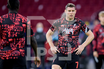 2020-10-21 - James Milner of Liverpool FC warms-up before the UEFA Champions League, Group Stage, Group D football match between Ajax and Liverpool on October 21, 2020 at Johan Cruijff ArenA in Amsterdam, Netherlands - Photo Gerrit van Keulen / Orange Pictures / DPPI - AJAX VS LIVERPOOL - UEFA CHAMPIONS LEAGUE - SOCCER