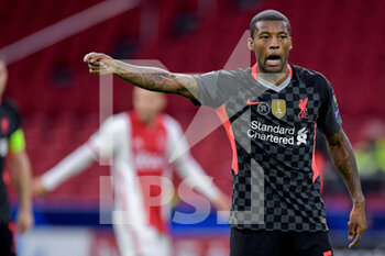 2020-10-21 - Georginio Wijnaldum of Liverpool FC during the UEFA Champions League, Group Stage, Group D football match between Ajax and Liverpool on October 21, 2020 at Johan Cruijff ArenA in Amsterdam, Netherlands - Photo Gerrit van Keulen / Orange Pictures / DPPI - AJAX VS LIVERPOOL - UEFA CHAMPIONS LEAGUE - SOCCER