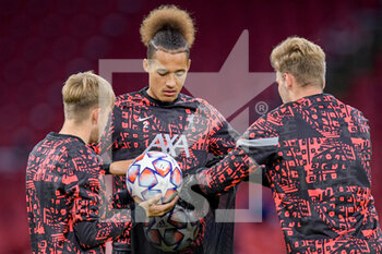 2020-10-21 - Rhys Williams of Liverpool FC warms up before the UEFA Champions League, Group Stage, Group D football match between Ajax and Liverpool on October 21, 2020 at Johan Cruijff ArenA in Amsterdam, Netherlands - Photo Gerrit van Keulen / Orange Pictures / DPPI -  AJAX VS LIVERPOOL - UEFA CHAMPIONS LEAGUE - SOCCER