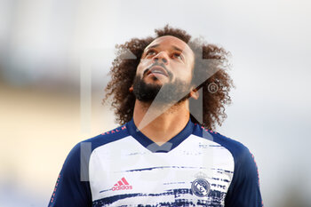 2020-10-21 - Marcelo Vieira of Real Madrid warms up before the UEFA Champions League, Group Stage, Group B football match between Real Madrid and Shakhtar Donetsk on October 21, 2020 at Alfredo Di Stefano stadium in Madrid, Spain - Photo Oscar J Barroso / Spain DPPI / DPPI - REAL MADRID VS SHAKHTAR DONETSK - UEFA CHAMPIONS LEAGUE - SOCCER