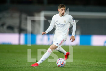 2020-10-21 - Federico Valverde of Real Madrid in action during the UEFA Champions League, Group Stage, Group B football match between Real Madrid and Shakhtar Donetsk on October 21, 2020 at Alfredo Di Stefano stadium in Madrid, Spain - Photo Oscar J Barroso / Spain DPPI / DPPI - REAL MADRID VS SHAKHTAR DONETSK - UEFA CHAMPIONS LEAGUE - SOCCER