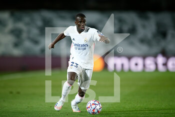 2020-10-21 - Ferland Mendy of Real Madrid in action during the UEFA Champions League, Group Stage, Group B football match between Real Madrid and Shakhtar Donetsk on October 21, 2020 at Alfredo Di Stefano stadium in Madrid, Spain - Photo Oscar J Barroso / Spain DPPI / DPPI - REAL MADRID VS SHAKHTAR DONETSK - UEFA CHAMPIONS LEAGUE - SOCCER