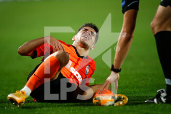 2020-10-21 - Manor Solomon of Shakhtar Donetsk injured during the UEFA Champions League, Group Stage, Group B football match between Real Madrid and Shakhtar Donetsk on October 21, 2020 at Alfredo Di Stefano stadium in Madrid, Spain - Photo Oscar J Barroso / Spain DPPI / DPPI - REAL MADRID VS SHAKHTAR DONETSK - UEFA CHAMPIONS LEAGUE - SOCCER