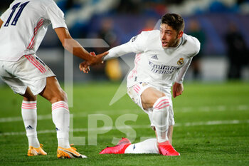 2020-10-21 - Federico Valverde of Real Madrid during the UEFA Champions League, Group Stage, Group B football match between Real Madrid and Shakhtar Donetsk on October 21, 2020 at Alfredo Di Stefano stadium in Madrid, Spain - Photo Oscar J Barroso / Spain DPPI / DPPI - REAL MADRID VS SHAKHTAR DONETSK - UEFA CHAMPIONS LEAGUE - SOCCER
