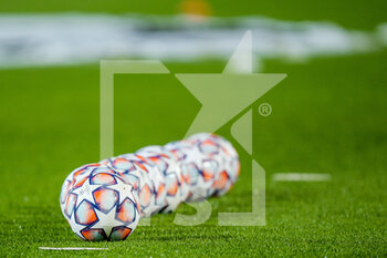 2020-10-27 - Champions League ball before the UEFA Champions League, Group Stage, Group D football match between Atalanta BC and AFC Ajax on October 27, 2020 at Gewiss Stadium in Bergamo, Italy - Photo Gerrit van Keulen / Orange Pictures / DPPI - ATALANTA BC AND AFC AJAX - UEFA CHAMPIONS LEAGUE - SOCCER