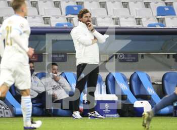 2020-10-27 - Coach of Olympique de Marseille Andre Villas-Boas during the UEFA Champions League, Group Stage, Group C football match between Olympique de Marseille and Manchester City on October 27, 2020 at Orange Velodrome stadium in Marseille, France - Photo Jean Catuffe / DPPI - OLYMPIQUE DE MARSEILLE VS MANCHESTER CITY - UEFA CHAMPIONS LEAGUE - SOCCER
