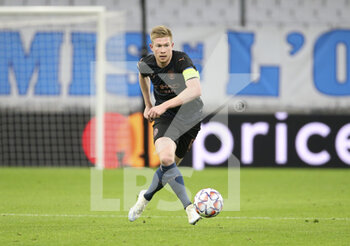 2020-10-27 - Kevin de Bruyne of Manchester City during the UEFA Champions League, Group Stage, Group C football match between Olympique de Marseille and Manchester City on October 27, 2020 at Orange Velodrome stadium in Marseille, France - Photo Jean Catuffe / DPPI - OLYMPIQUE DE MARSEILLE VS MANCHESTER CITY - UEFA CHAMPIONS LEAGUE - SOCCER