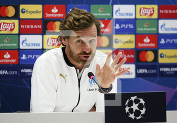 2020-10-27 - Coach of Olympique de Marseille Andre Villas-Boas answers to the media during the post-match press conference following the UEFA Champions League, Group Stage, Group C football match between Olympique de Marseille and Manchester City on October 27, 2020 at Orange Velodrome stadium in Marseille, France - Photo Jean Catuffe / DPPI - OLYMPIQUE DE MARSEILLE VS MANCHESTER CITY - UEFA CHAMPIONS LEAGUE - SOCCER