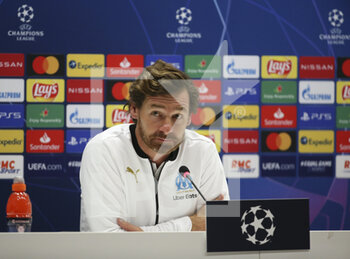 2020-10-27 - Coach of Olympique de Marseille Andre Villas-Boas answers to the media during the post-match press conference following the UEFA Champions League, Group Stage, Group C football match between Olympique de Marseille and Manchester City on October 27, 2020 at Orange Velodrome stadium in Marseille, France - Photo Jean Catuffe / DPPI - OLYMPIQUE DE MARSEILLE VS MANCHESTER CITY - UEFA CHAMPIONS LEAGUE - SOCCER