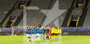 2020-10-28 - Teams before the UEFA Champions League, Group Stage, Group F football match between Borussia Dortmund and Zenit on October 28, 2020 at Signal Iduna Park in Dortmund, Germany - Photo Ralf Ibing / firo Sportphoto / DPPI - BORUSSIA DORTMUND VS ZENIT - UEFA CHAMPIONS LEAGUE - SOCCER
