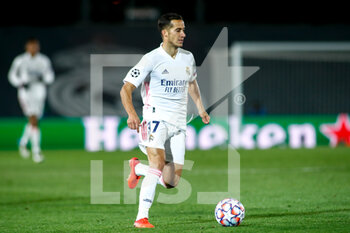 2020-11-03 - Lucas Vazquez of Real Madrid in action during the UEFA Champions League, Group Stage, Group B football match between Real Madrid CF and FC Internazionale on November 3, 2020 at Alfredo Di Stefano stadium in Valdebebas near Madrid, Spain - Photo Oscar J Barroso / Spain DPPI / DPPI - REAL MADRID CF VS FC INTERNAZIONALE - UEFA CHAMPIONS LEAGUE - SOCCER