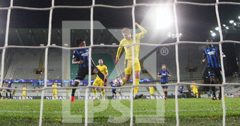 2020-11-04 - Erling Haaland of Borussia Dortmund scores the 0-3 goal during the UEFA Champions League, Group Stage, Group F football match between Club Brugge and Borussia Dortmund on November 4, 2020 at Jan Breydel Stadion in Brugge, Belgium - Photo Sebastian El-Saqqa / firo Sportphoto / DPPI - CLUB BRUGGE VS BORUSSIA DORTMUND - UEFA CHAMPIONS LEAGUE - SOCCER