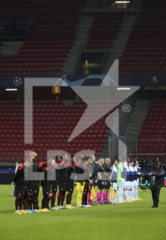 2020-11-24 - Teams presentation before the UEFA Champions League, Group E football match between Stade Rennais and Chelsea on November 24, 2020 at Roazhon Park in Rennes, France - Photo Jean Catuffe / DPPI - STADE RENNAIS VS CHELSEA - UEFA CHAMPIONS LEAGUE - SOCCER