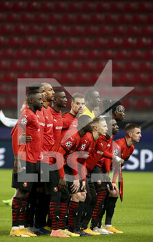 2020-11-24 - Team Stade Rennais poses before the UEFA Champions League, Group E football match between Stade Rennais and Chelsea on November 24, 2020 at Roazhon Park in Rennes, France - Photo Jean Catuffe / DPPI - STADE RENNAIS VS CHELSEA - UEFA CHAMPIONS LEAGUE - SOCCER