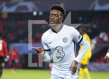 2020-11-24 - Callum Hudson-Odoi of Chelsea celebrates his goal during the UEFA Champions League, Group E football match between Stade Rennais and Chelsea on November 24, 2020 at Roazhon Park in Rennes, France - Photo Jean Catuffe / DPPI - STADE RENNAIS VS CHELSEA - UEFA CHAMPIONS LEAGUE - SOCCER