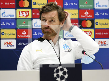 2020-11-25 - Coach of Olympique de Marseille Andre Villas-Boas during the post match press conference following the UEFA Champions League, Group C football match between Olympique de Marseille and FC Porto on November 25, 2020 at Orange Velodrome stadium in Marseille, France - Photo Jean Catuffe / DPPI - OLYMPIQUE DE MARSEILLE VS FC PORTO - UEFA CHAMPIONS LEAGUE - SOCCER