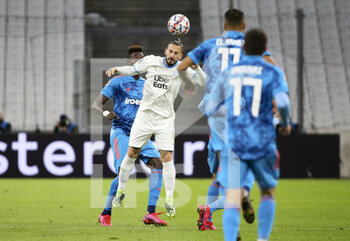 2020-12-01 - Dario Benedetto of Marseille during the UEFA Champions League, Group C football match between Olympique de Marseille (OM) and Olympiacos FC (Olympiakos) on December 1, 2020 at Stade Velodrome in Marseille, France - Photo Jean Catuffe / DPPI - OLYMPIQUE DE MARSEILLE VS OLYMPIACOS FC - UEFA CHAMPIONS LEAGUE - SOCCER