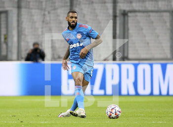 2020-12-01 - Yann M'Vila of Olympiacos during the UEFA Champions League, Group C football match between Olympique de Marseille (OM) and Olympiacos FC (Olympiakos) on December 1, 2020 at Stade Velodrome in Marseille, France - Photo Jean Catuffe / DPPI - OLYMPIQUE DE MARSEILLE VS OLYMPIACOS FC - UEFA CHAMPIONS LEAGUE - SOCCER