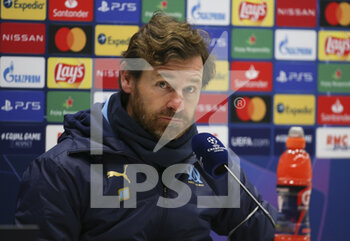2020-12-01 - Coach of Olympique de Marseille Andre Villas-Boas during the press conference following the UEFA Champions League, Group C football match between Olympique de Marseille (OM) and Olympiacos FC (Olympiakos) on December 1, 2020 at Stade Velodrome in Marseille, France - Photo Jean Catuffe / DPPI - OLYMPIQUE DE MARSEILLE VS OLYMPIACOS FC - UEFA CHAMPIONS LEAGUE - SOCCER