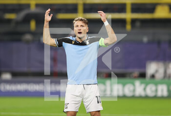 2020-12-02 - Ciro Immobile of Lazio reacts during the UEFA Champions League, Group F football match between Borussia Dortmund and SS Lazio on December 2, 2020 at Signal Iduna Park in Dortmund, Germany - Photo Jurgen Fromme / firo Sportphoto / DPPI - BORUSSIA DORTMUND VS SS LAZIO - UEFA CHAMPIONS LEAGUE - SOCCER
