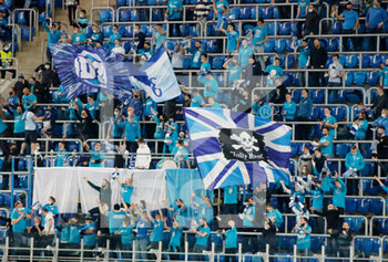 2020-12-08 - Fans of Zenit during the UEFA Champions League, Group F football match between FK Zenit and Borussia Dortmund on December 8, 2020 at Gazprom Arena in St Petersburg, Russia - Photo Maksim Konstantinov / firo Sportphoto / DPPI - FK ZENIT VS BORUSSIA DORTMUND - UEFA CHAMPIONS LEAGUE - SOCCER