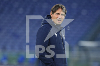 2020-12-08 - Lazio head coach Simone Inzaghi reacts during warm up before the UEFA Champions League, Group F football match between SS Lazio and Club Brugge KV on December 8, 2020 at Stadio Olimpico in Rome, Italy - Photo Federico Proietti / DPPI - SS LAZIO VS CLUB BRUGGE KV - UEFA CHAMPIONS LEAGUE - SOCCER