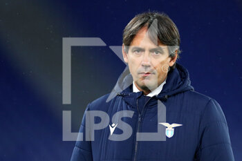 2020-12-08 - Lazio head coach Simone Inzaghi reacts during warm up before the UEFA Champions League, Group F football match between SS Lazio and Club Brugge KV on December 8, 2020 at Stadio Olimpico in Rome, Italy - Photo Federico Proietti / DPPI - SS LAZIO VS CLUB BRUGGE KV - UEFA CHAMPIONS LEAGUE - SOCCER