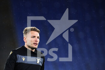 2020-12-08 - Ciro Immobile of Lazio during warm up before the UEFA Champions League, Group F football match between SS Lazio and Club Brugge KV on December 8, 2020 at Stadio Olimpico in Rome, Italy - Photo Federico Proietti / DPPI - SS LAZIO VS CLUB BRUGGE KV - UEFA CHAMPIONS LEAGUE - SOCCER