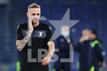2020-12-08 - Manuel Lazzari of Lazio during warm up before the UEFA Champions League, Group F football match between SS Lazio and Club Brugge KV on December 8, 2020 at Stadio Olimpico in Rome, Italy - Photo Federico Proietti / DPPI - SS LAZIO VS CLUB BRUGGE KV - UEFA CHAMPIONS LEAGUE - SOCCER