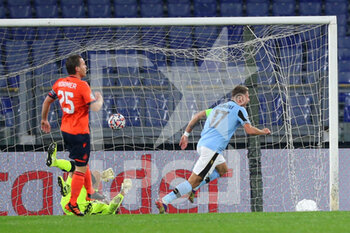 2020-12-08 - Joaquin Correa of Lazio scores 1-0 goal during the UEFA Champions League, Group F football match between SS Lazio and Club Brugge KV on December 8, 2020 at Stadio Olimpico in Rome, Italy - Photo Federico Proietti / DPPI - SS LAZIO VS CLUB BRUGGE KV - UEFA CHAMPIONS LEAGUE - SOCCER