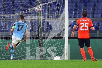 2020-12-08 - Ciro Immobile of Lazio scores 2-1 goal by penalty during the UEFA Champions League, Group F football match between SS Lazio and Club Brugge KV on December 8, 2020 at Stadio Olimpico in Rome, Italy - Photo Federico Proietti / DPPI - SS LAZIO VS CLUB BRUGGE KV - UEFA CHAMPIONS LEAGUE - SOCCER